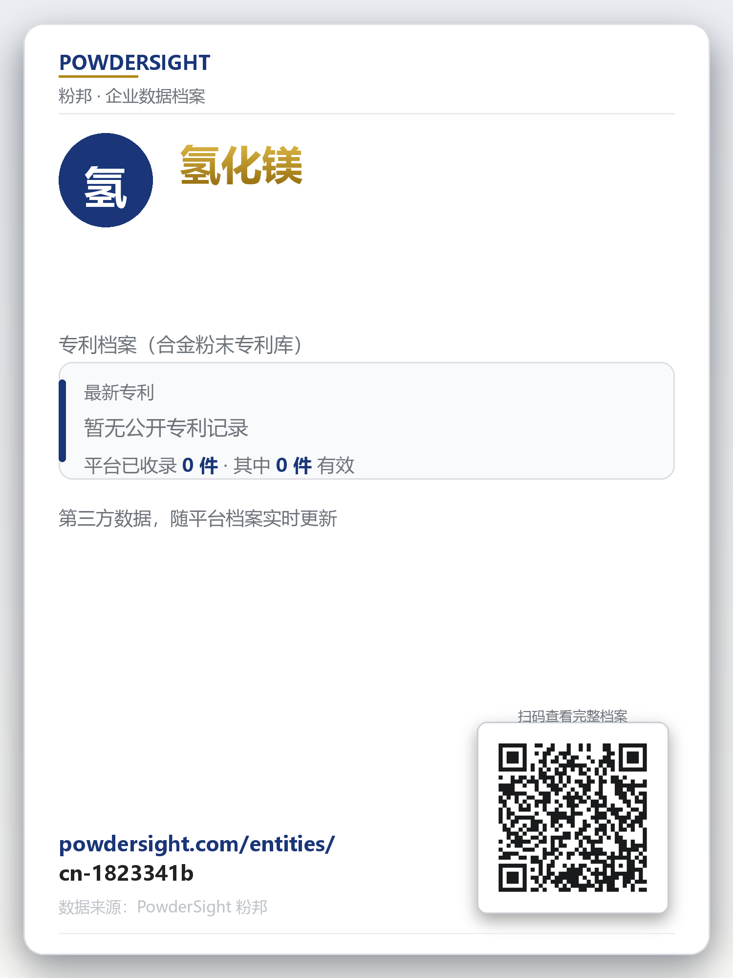 氢化镁 企业数据卡片