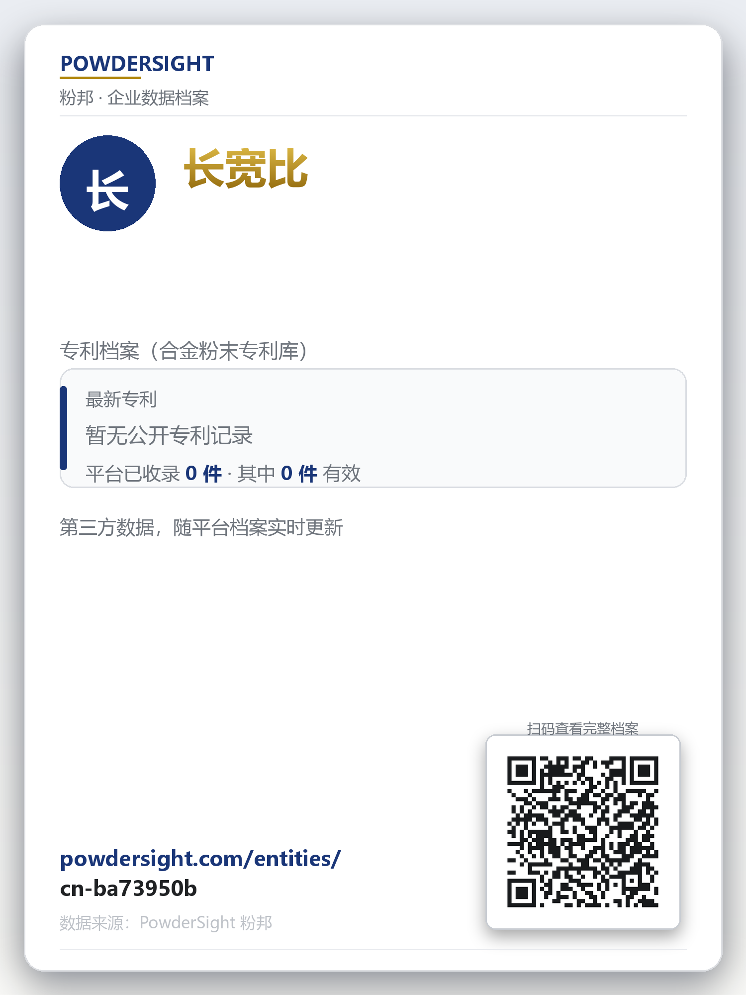 长宽比 企业数据卡片