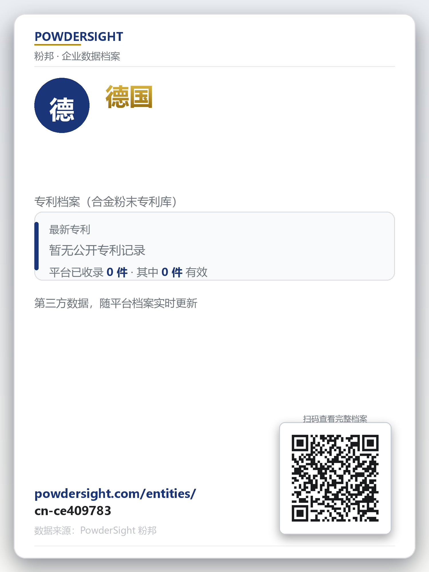 德国 企业数据卡片