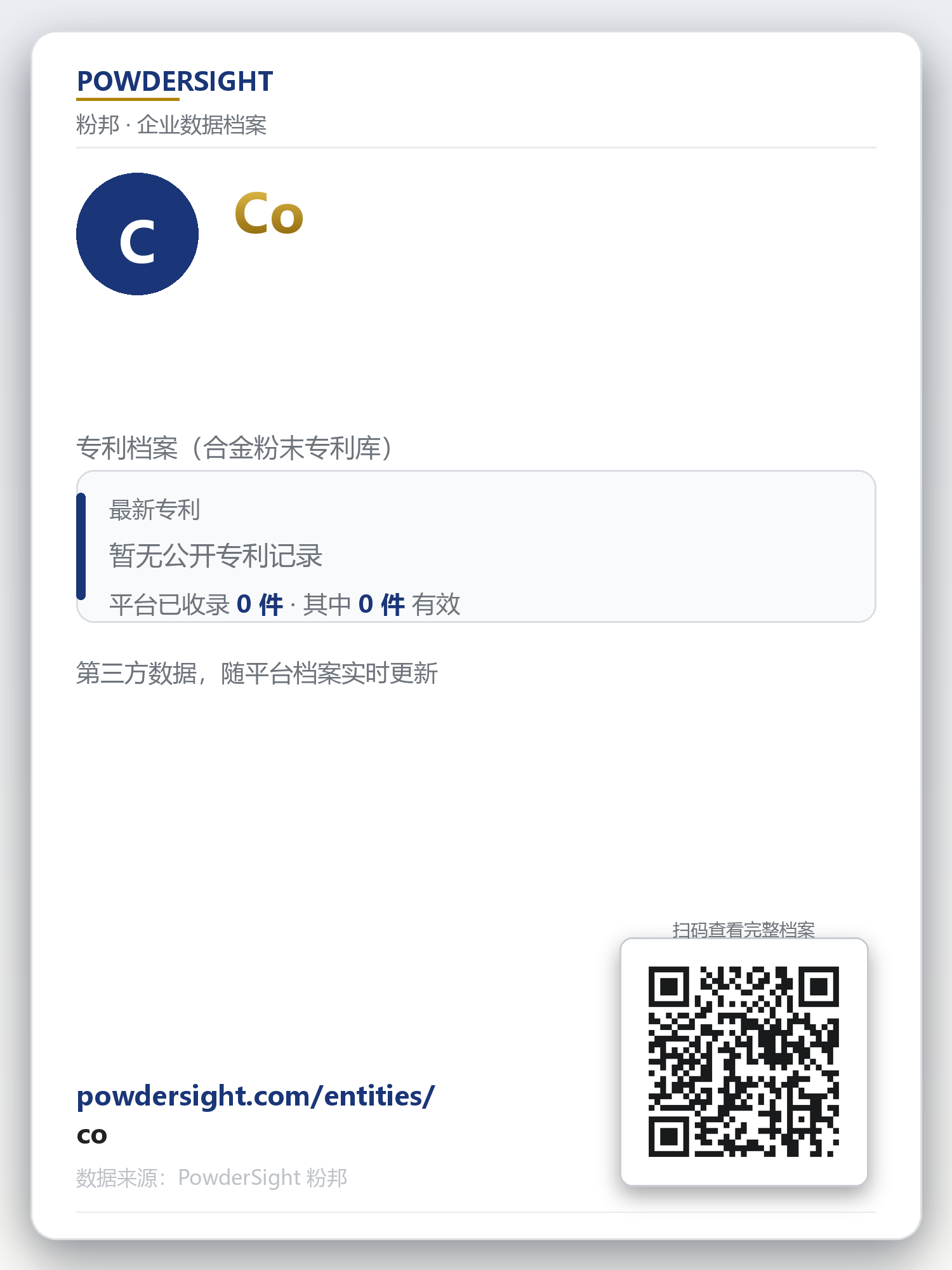 Co 企业数据卡片