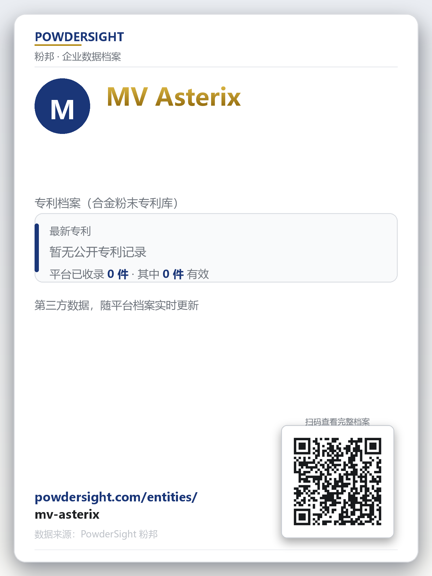 MV Asterix 企业数据卡片