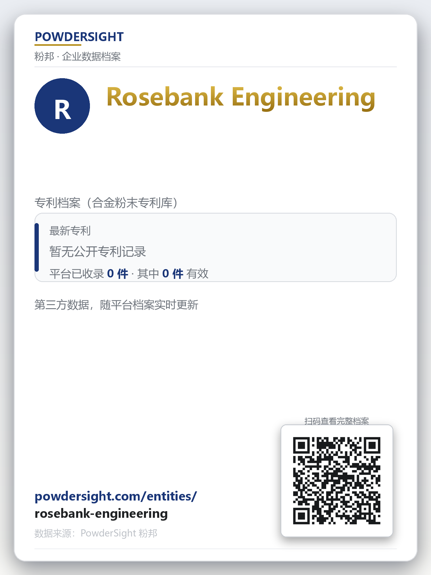 Rosebank Engineering 企业数据卡片